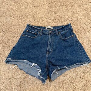 Abercrombie & Fitch The 90s Relaxed Cutoff Short Curve Love Denim Size 29